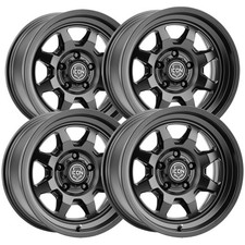 Set Of 4 Icon Alloys Nuevo 17x8.5 5x4.5 0mm Satin Black Wheels Rims 17 Inch