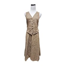 VTG 50s-60s College Town wool blend Vest and Skirt Set . size 11 / 12 Union Made
