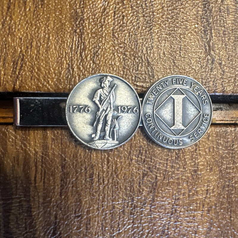 1776 1976  INLAND STEEL Bicentennial tie clip