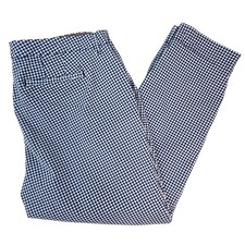 Tommy Hilfiger Sloane Ankle Pants Size 16W Blue Gingham Stretch Preppy Casual