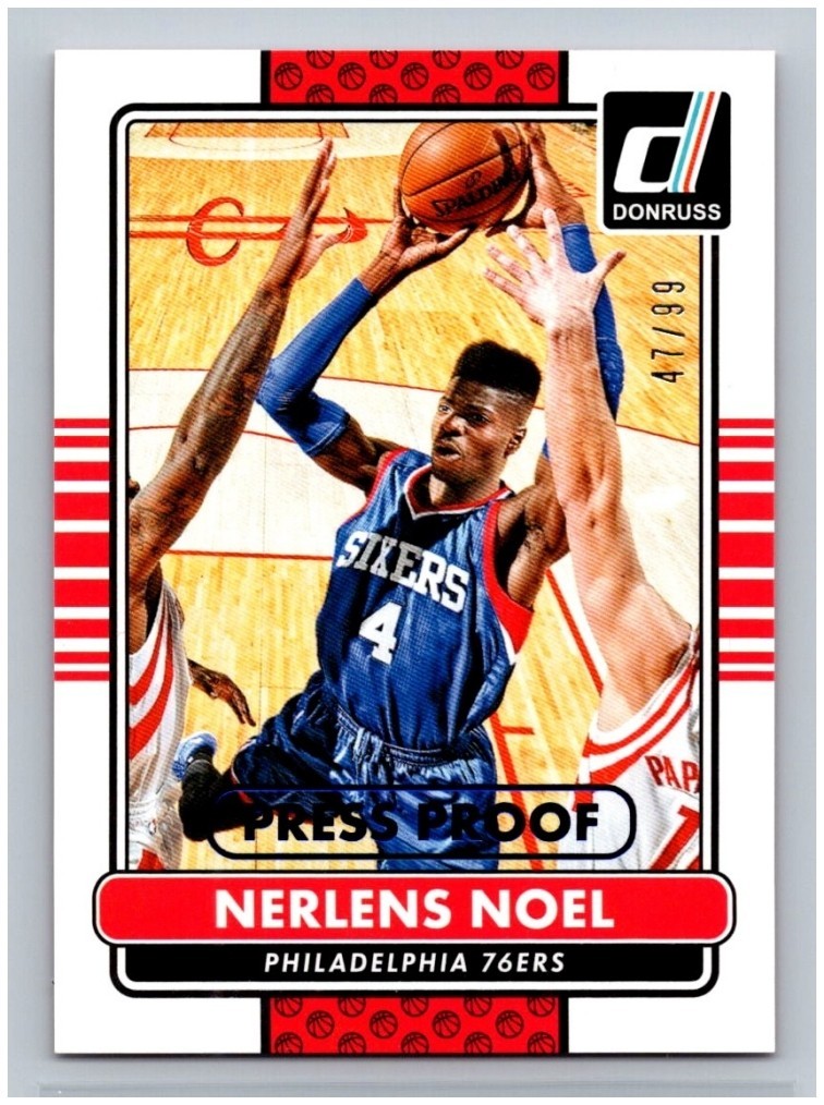 2014-15 Panini Donruss Nerlens Noel /99 Press Proof Blue #82 SP Parallel NBA