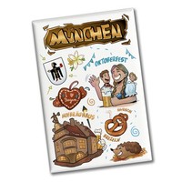 MüNchen Pop Art Comic Souvenir Souvenir Magnet - Feste