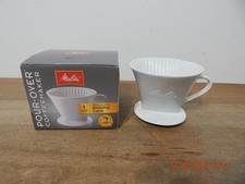 Melitta Cream White Porcelain Pour Over Coffee Filter 101 One Hole