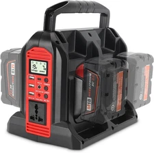 350W Power Inverter for Milwaukee 18V Li-ion Battery 4-Ports 20V to DC 110V~120V