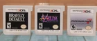 🔥Lot Of 3 The Legend of Zelda: Majora's Mask, Bravely Default, Mario Kart 7 3DS