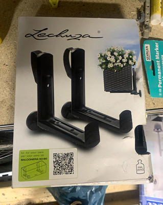 Lechuza BALCONERA 50/80 Blumenkastenhalter  schwarz bis 25 kg