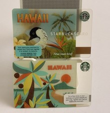 STARBUCKS Gift 2 CARD 2008 Hawaii Nene Bird 2...