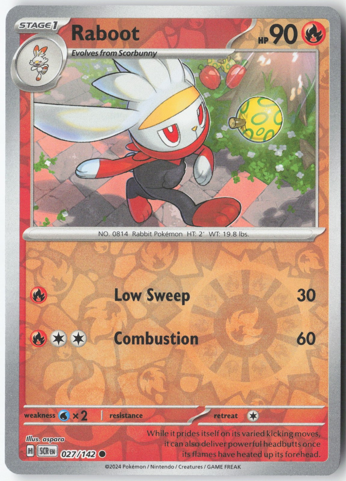 Raboot Common SV07: Stellar Crown 027/142 NM Reverse Holofoil