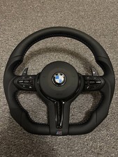 BMW Leather Flat Bottom Steering Wheel M Sport 1/2/3/4/5/6/7 Series F10 F20 M3 