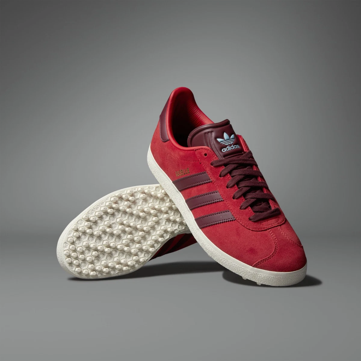 adidas gazelle silver green womens adidas Gazelle Spikeless Golf Alumina Night Indigo Better Scarlet