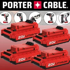 2PACK 4PACK For PORTER CABLE 20V Lithium-Ion 20 Volt Max Battery PCC680L PCC685L