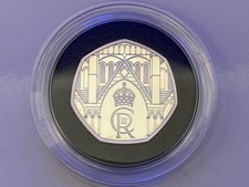 2023 King Charles III Coronation 50p Pence Silver Proof Coin Royal Mint