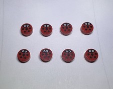 Lego Lote De 8 LEGO Lady Bugs 1x1 Redondo Azulejo Plano Dama Insecto Impreso Rojo Impresión Nuevo