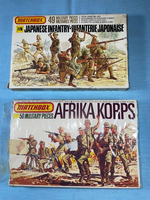Matchbox Japanese Infantry P-5007 Afrika Korps p-5004 Model Figure Kits + MisP-5