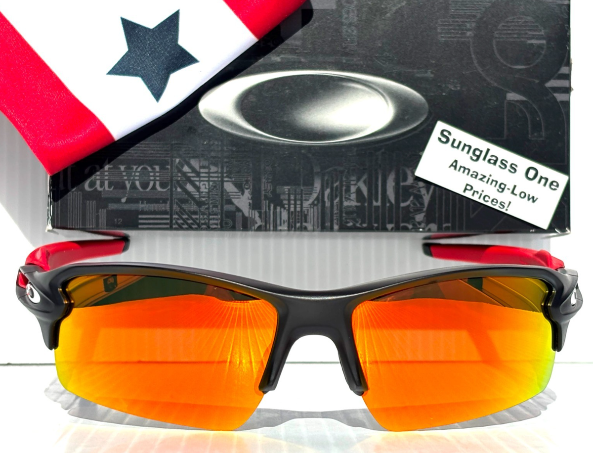 NEW Oakley FLAK 2.0 American Heritage POLARIZED Galaxy Ruby