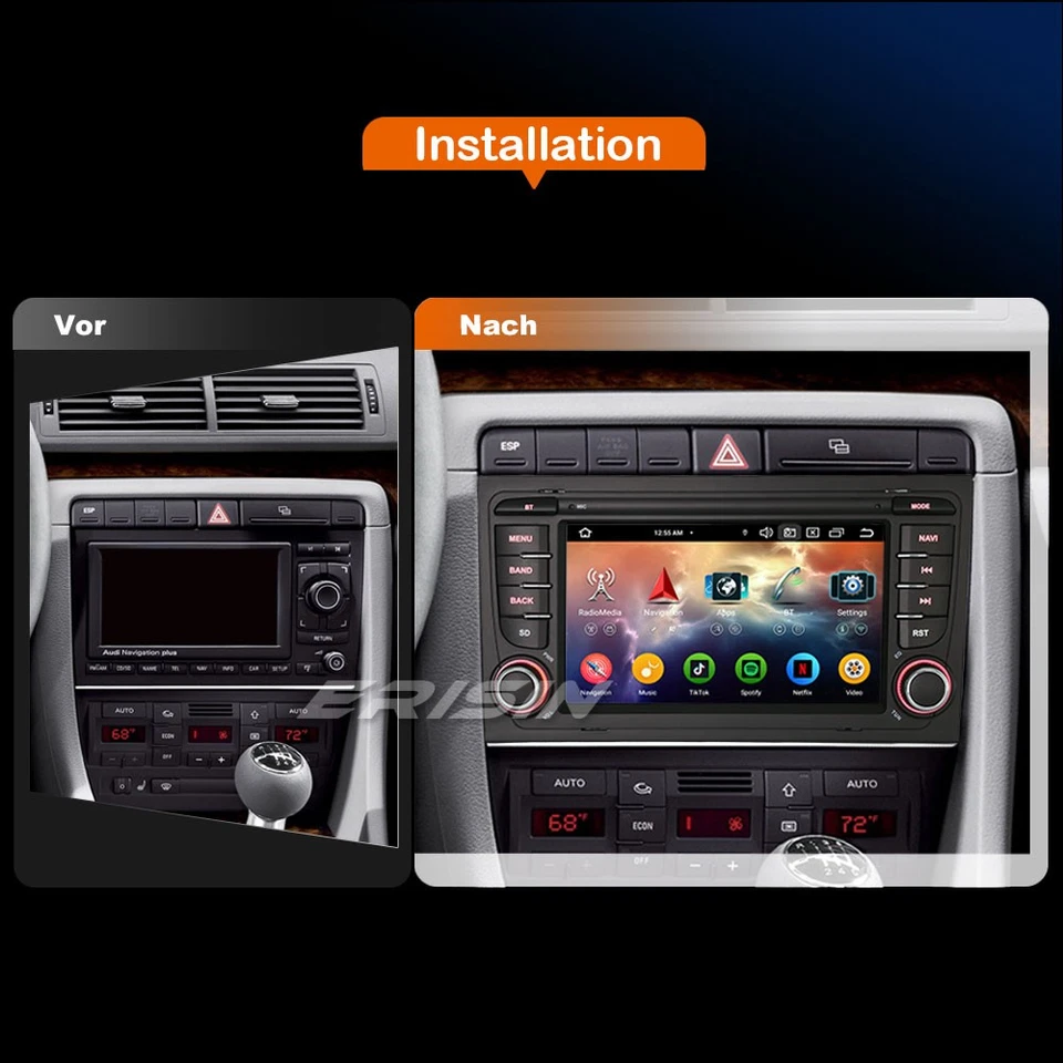 8-Kern Android 14 Autoradio für Audi A4 RS4 B9 SEAT EXEO 64GB Navi Carplay DAB+ - Bild 3 von 4