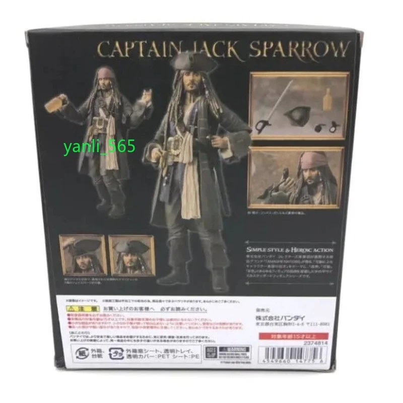 Boneco de ação Capitão Jack Sparrow Piratas do Caribe brinquedo da moda presente 15cm - Imagem 4 de 4