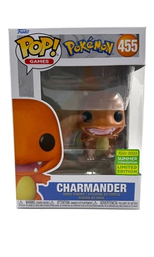 NEW Charmander Pokemon Funko Pop #455 2022 Summer Convention Exclusive+Protector