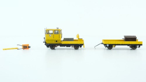 H0 Gleisbauwagen mit Anhänger Waggon Union Gleichstrom