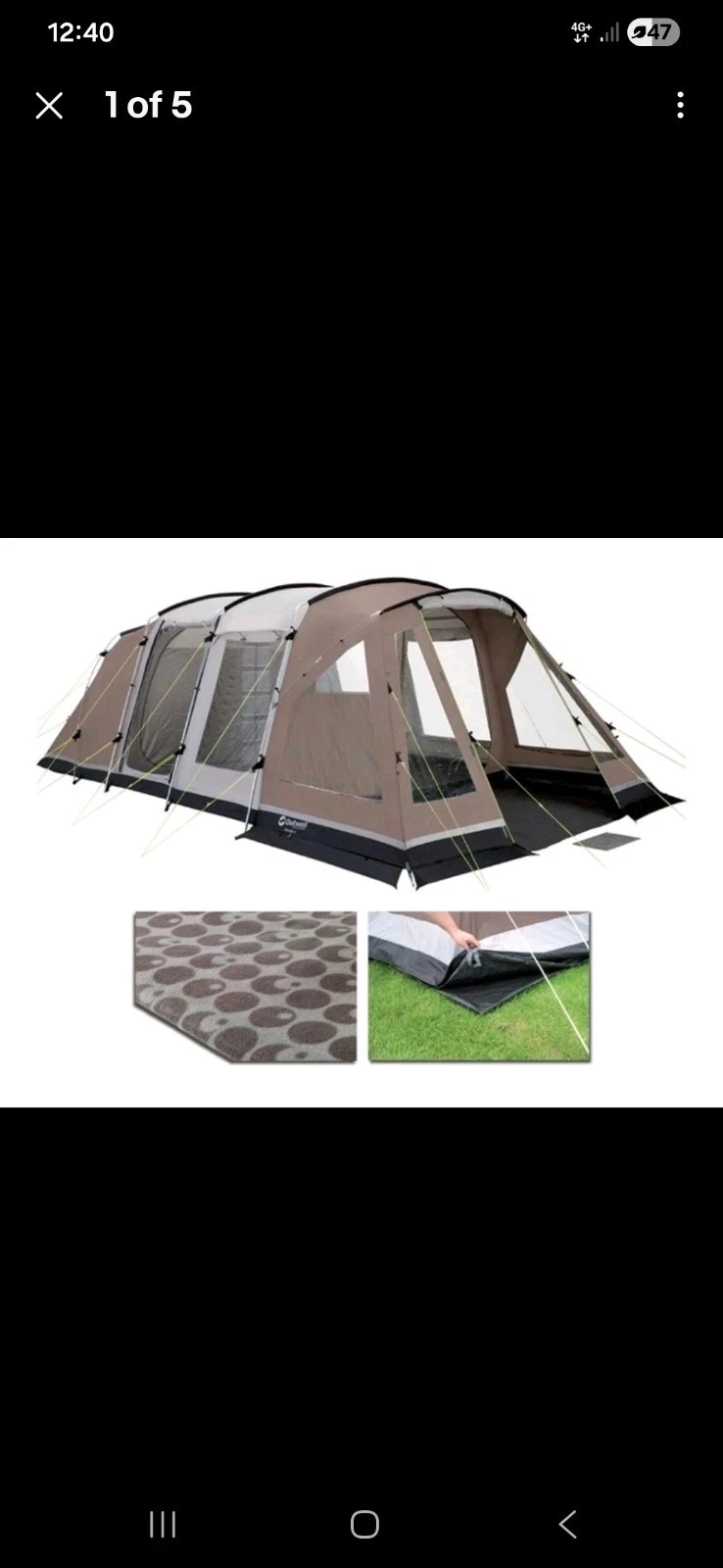 Outwell Glendale 5 Family Camping Tent .