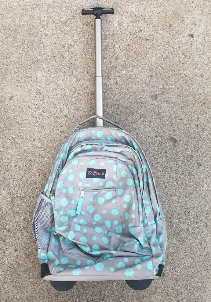 Jansport blue sales polka dot backpack