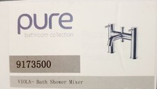 Luxury - Brushed nickel - Designer bath tap with shower hose attachment