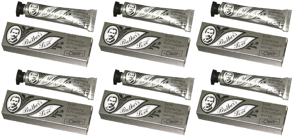 BROTHER´S LOVE Bayrische Bartwichse Brother's Love 6 x 10ml Schnurrbartwichse - Klar | clear