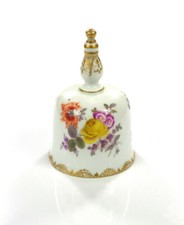 dekorative Tischglocke - mit farbigen Blumenmalereien - H=~10cm