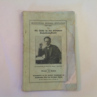 Vtg 1920's Socialist Party of US 803 German Language Crisis in Social Democracy