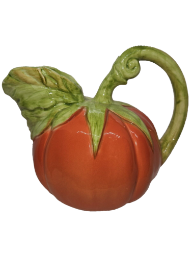 VINTAGE CERAMIC TOMATO PITCHER BY THE HALDON GROUP 1981 FALL VEGGIE 6.5"H x 7"W - Picture 1 of 5