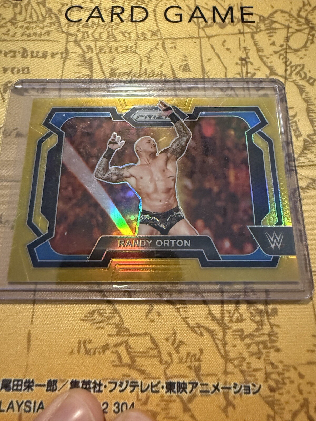 2024 Panini Prizm WWE True Gold Refractor /10 Randy Orton #17