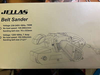 Jellas 3 × 21-Inch Belt Sander with Dust Bag, 7Amp Sander Machine with Variab...