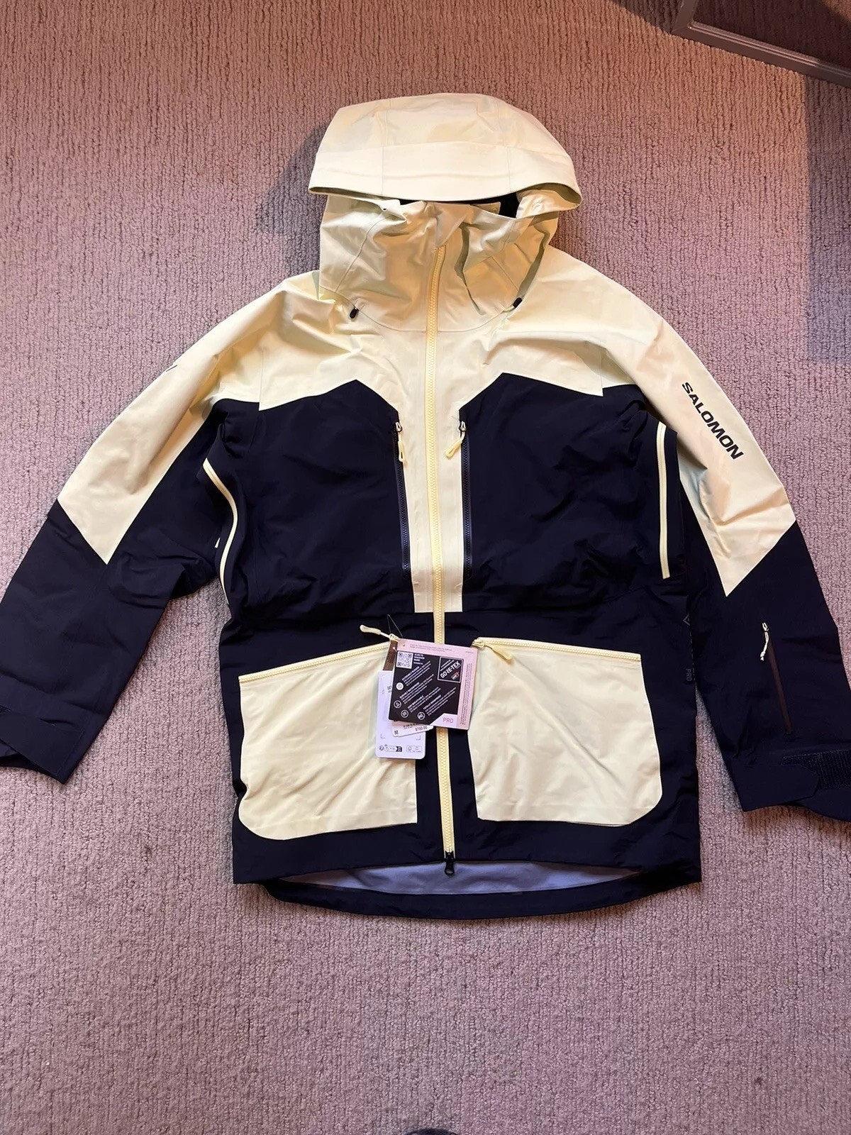 Giacca da sci Salomon uomo Med Gore Tex Pro QST nuova con etichetta prezzo al pubblico consigliato $700