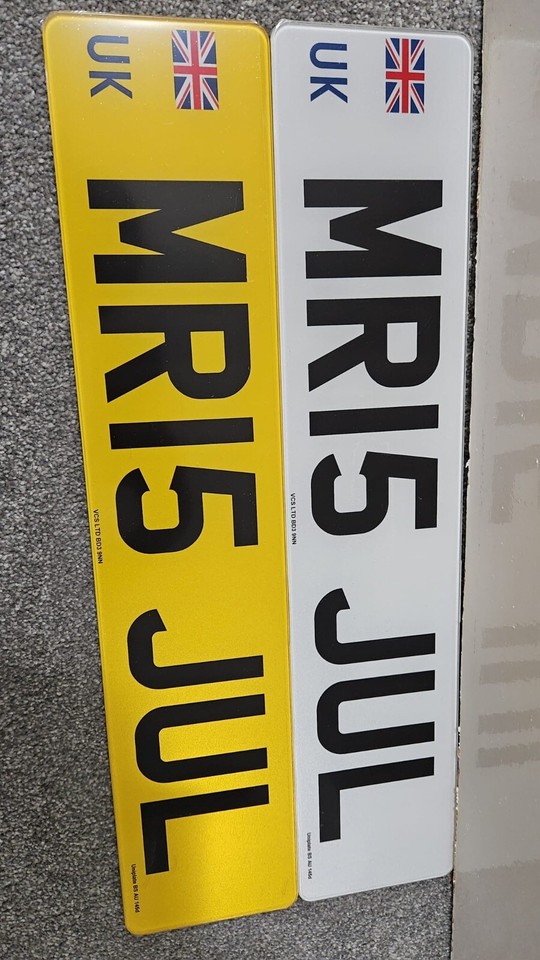 Uk Rear Plate UK NEW Road Legal Car Reg Registration Number Plates FRONT & REAR | eBay UK