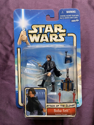 Boba Fett Kamino Escape Star Wars Attack of the Clones Action Figure (2001) NIP 