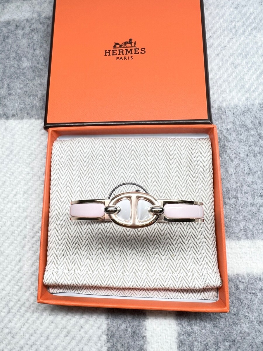 Hermes mini clic chaine d'ancre bracelet Rose Candeur / Rose