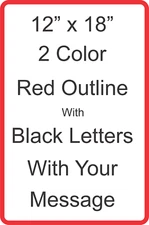 Personalized Aluminum 2 Color Metal Sign Customized w/Custom Text 12" x 18" Size
