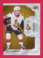 2019-20 UD Engrained Erik Brannstrom RC 009/299 Rookie Base Card #92 Senators