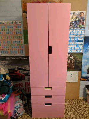 Ikea Girls Clothes Pink Wardrobe Wardrobes Gumtree Australia