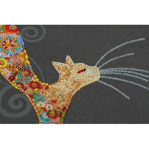 Perlenstickset Katze Zum Selbermachen Abris Kunst Perlen Nähen Perlen Nadelspitze - Bild 3 von 8