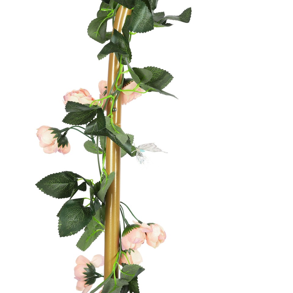 6FT, 5FT, 4FT Set of 3 Golden Metal Arch Backdrop Stand, Flower Stand