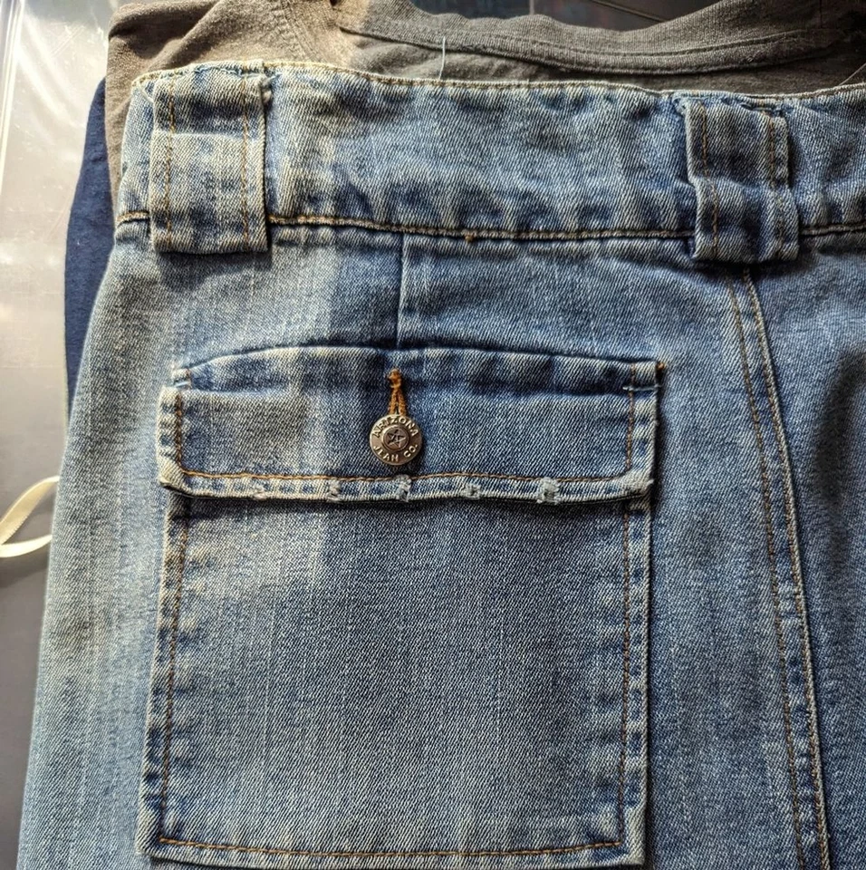 Saia jeans Arizona Jeans y2k jeans ocidental cowgirl hippie 16.5 - Imagem 4 de 4