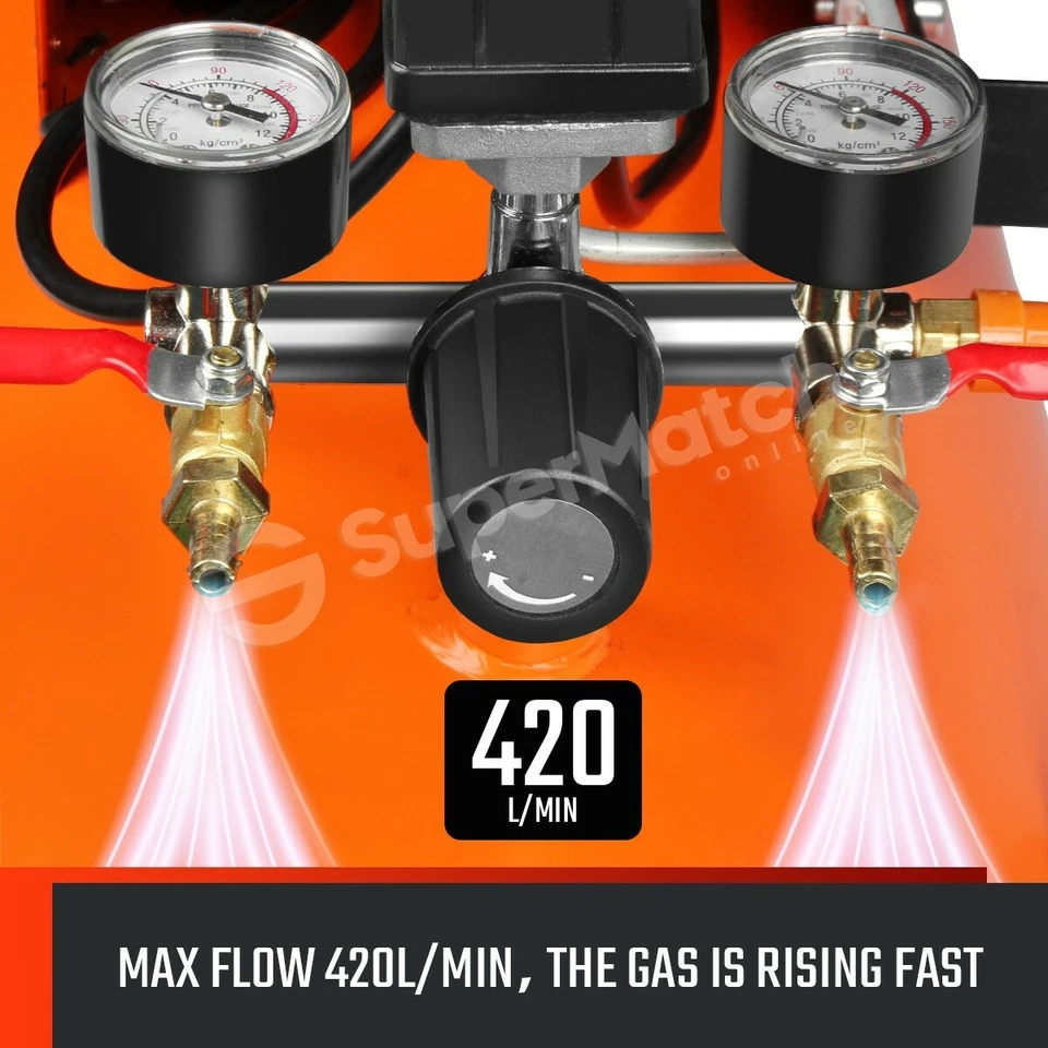 Portable Air Compressor Tank Pressure Tools Inflator Belt Drive Pump 90L 3HP - image 3 of 4