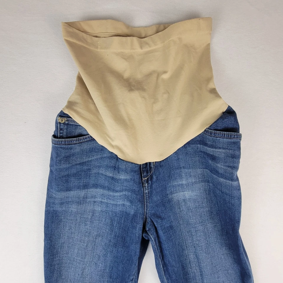 Maternity Joes Jeans Icon Skinny Ankle Denim Frayed Hem Elastic Panel Size 29 - Image 3 of 4