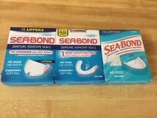 Sea-bond Denture Adhesive Seals (2) Uppers & Lowers & Wafers (uppers) 15 Each