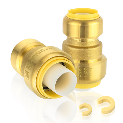 #ad #ad EFIELD 2 to100 Pack 1quot;×3 4quot; Push Fit Reducing Coupling Brass Fitting Lead Free $296.59