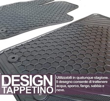 Tappetini Auto Kovvar Basic Su Misura Per Jeep Renegade 2014-2025, Set 4 Pezzi, Fissaggio Originale E Antiscivolo