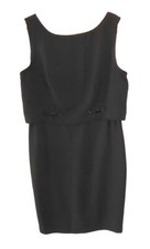 Moda Intl Women's Little Black Cocktail Dress with Bow Accents – Sz 10