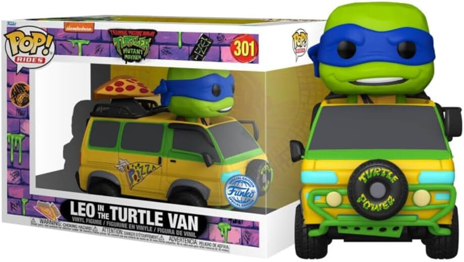 Funko Pop Teenage Mutant Ninja Turtle Leonardo Van tortugas ninja furgoneta#301