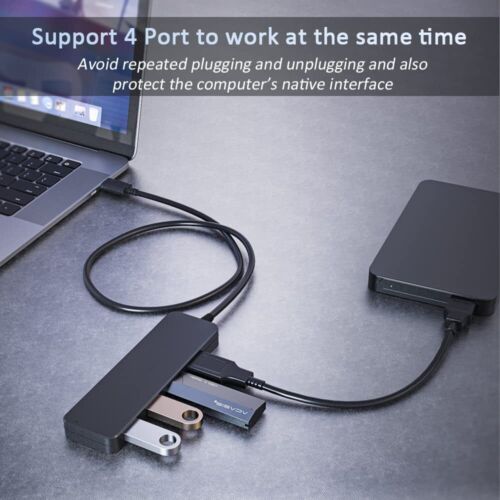 2-Pack USB 3.0 4-Port USB Hub USB Splitter USB Expander for Laptop, Flash Drive - Picture 3 of 8